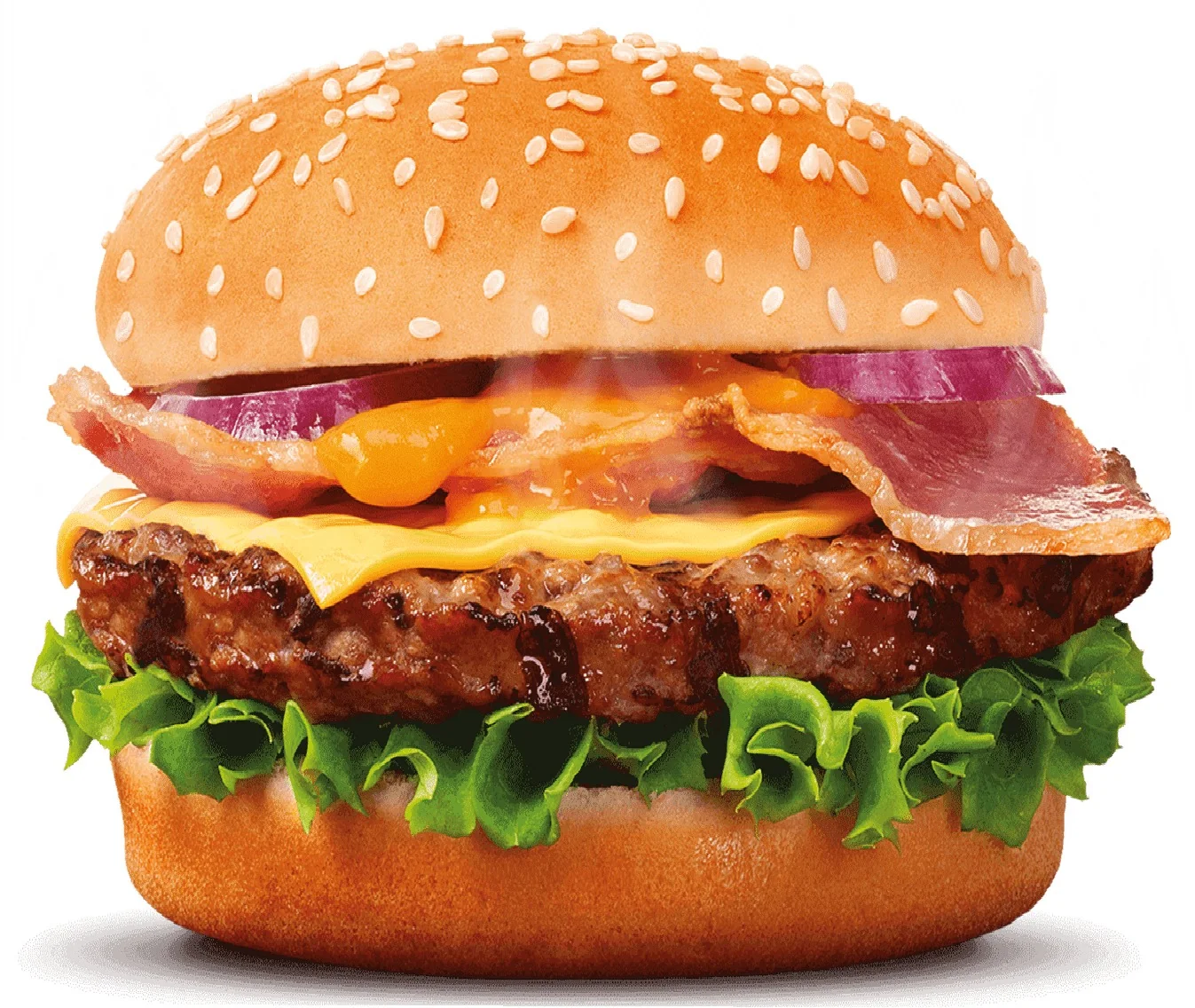 Hamburguesa con queso y tocineta