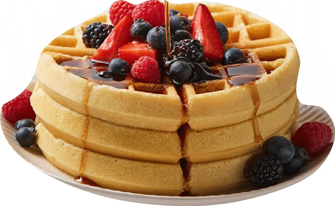 Waffles con frutas